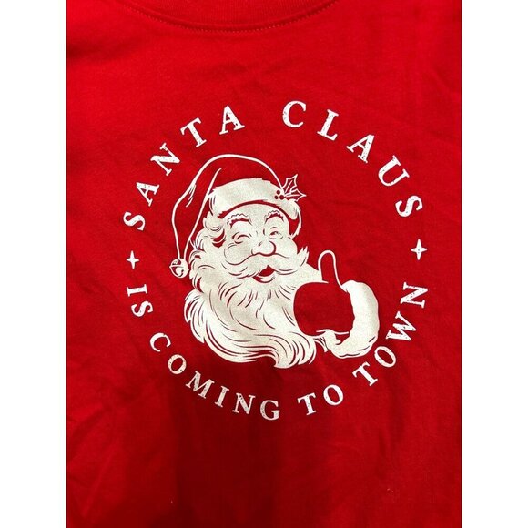 Holiday Time Girls Christmas T-Shirt Long Sleeve Red/White Size L 10-12 - Picture 2 of 6